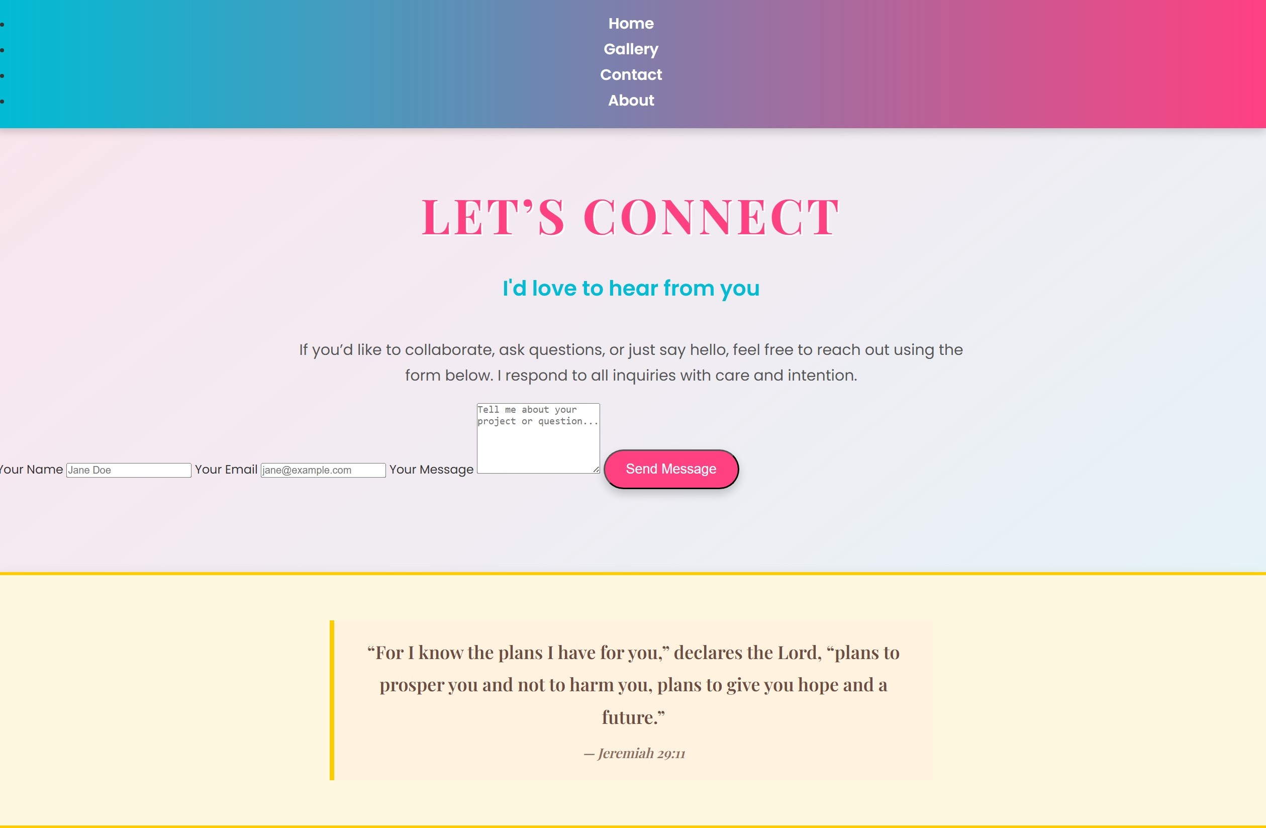 Contact Page Screenshot